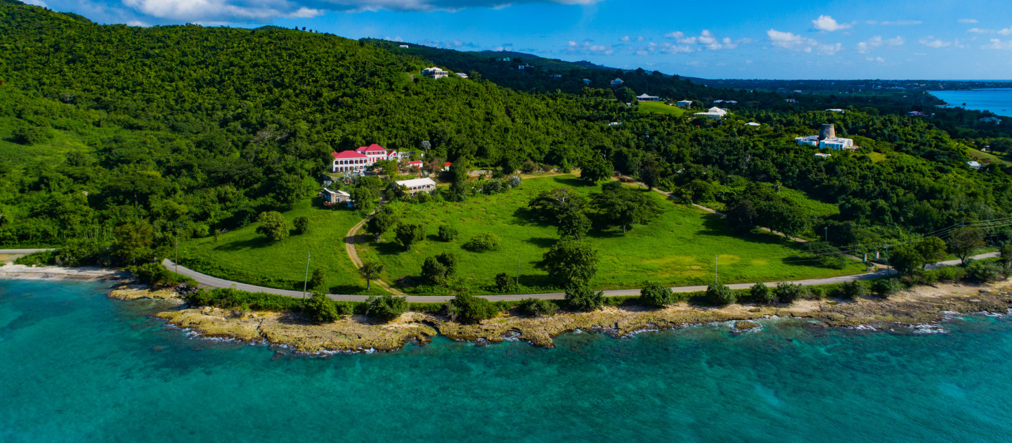 ad fether leaf inn drone aerial from water